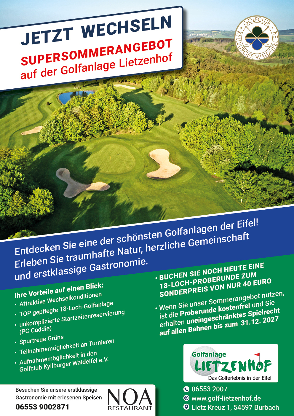 Golfanlage Lietzenhof Supersommerangebot